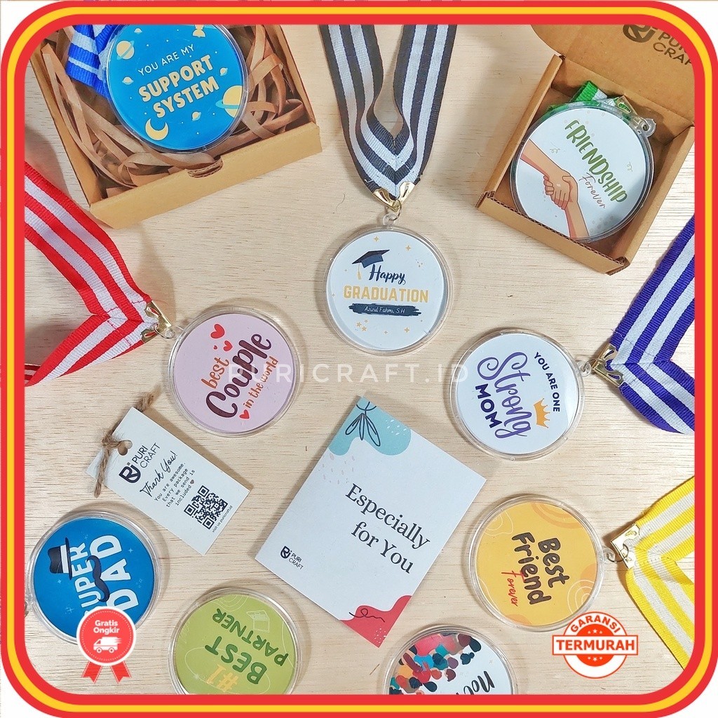 Souvenir Keren Unik Kekinian cocok buat pacar pernikahan Anniversary Termurah / LAMIN MEDALI Series 