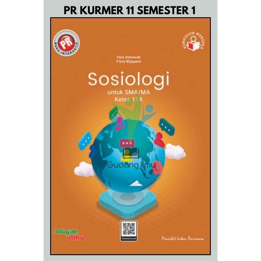 Buku Pr/Lks  Sosiologi SMA/MA Kelas 11/XI kurikulum Merdeka Semester 1 Intan pariwara Tahun 2024