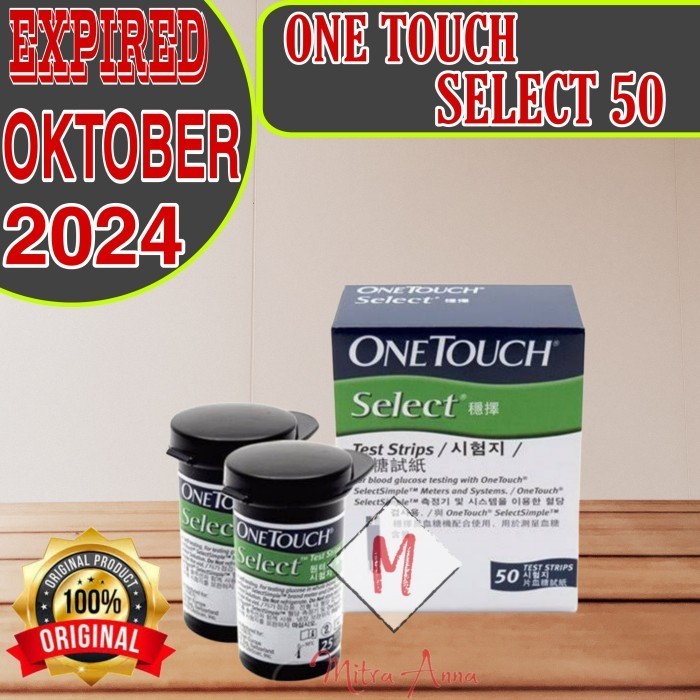 One Touch Select 50/Strip Gula Darah One Touch Select 50 Original