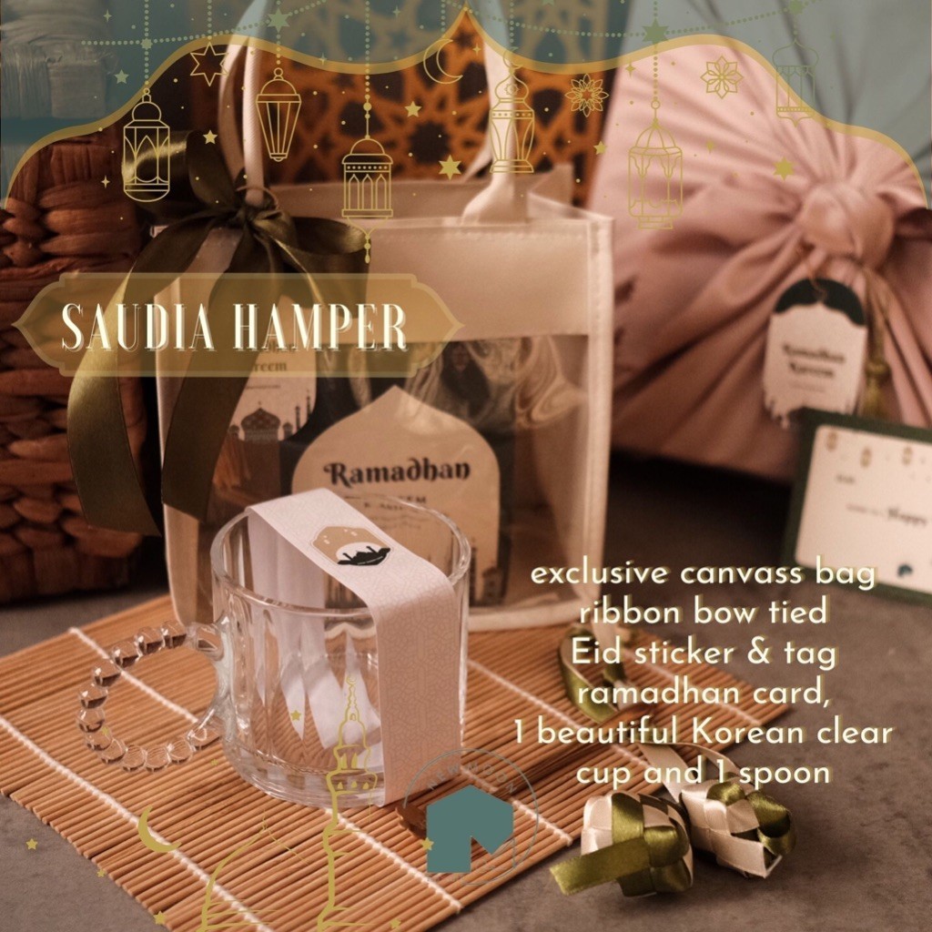 

Paket hampers lebaran SAUDIA idul fitri parcel gelas kado hadiah ramadhan glass korean cup ramadan hari raya tableware parsel hamper