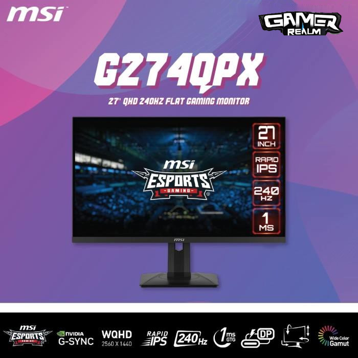 MSI G274QPX 27" IPS 1440p 240Hz - Gaming Monitor