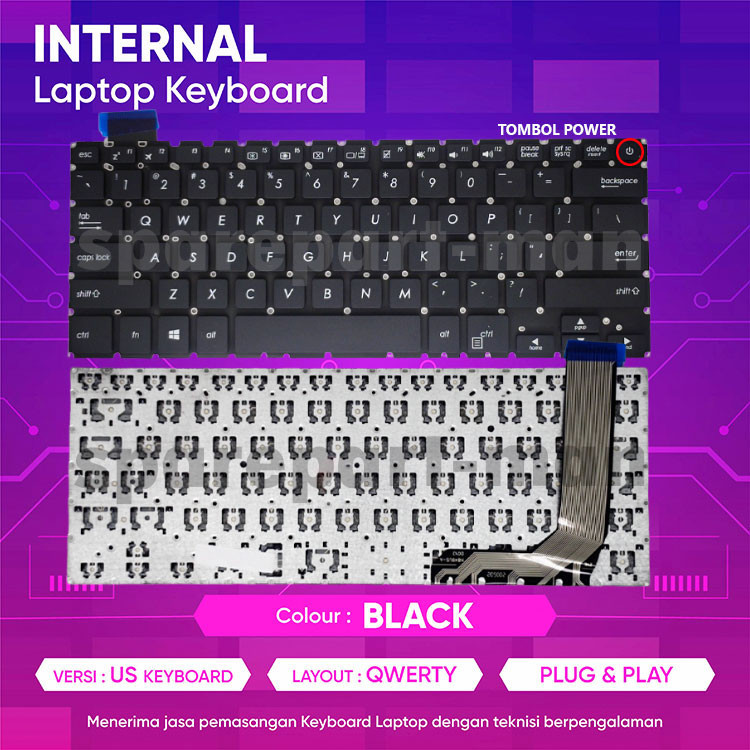 Keyboard Laptop for Asus A407M A407U A405 A407 X407 A407MA A407UB Black ori