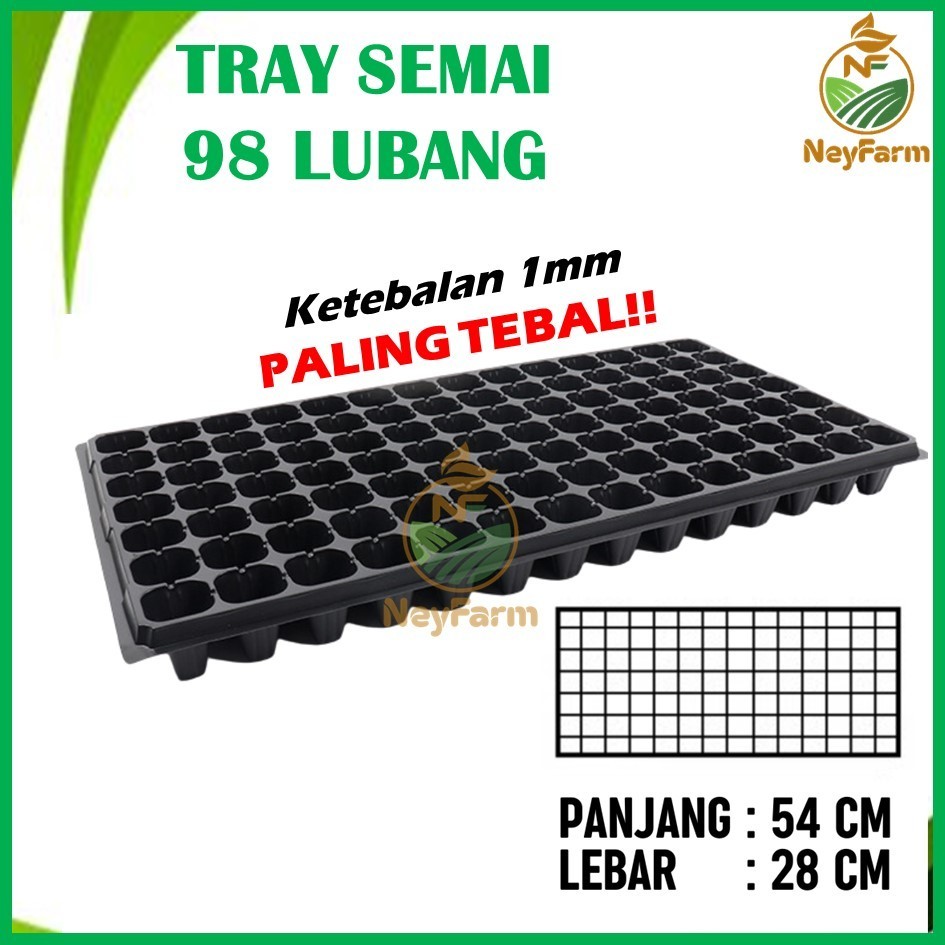 Tray Semai 98 Lubang Traypot Bibit Seedling Tray Bibit - Tray Semai