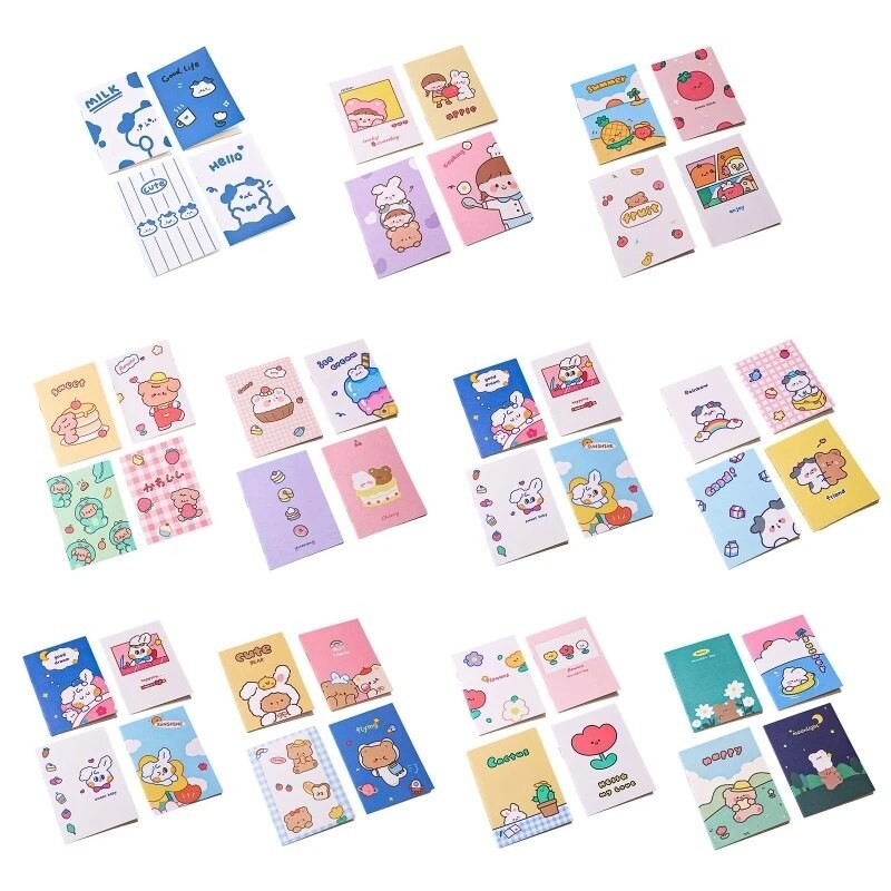 

Cute Mini Notebook Memo Notepad 32 Pages Korean Stationary for Kindergarten Kid T84D