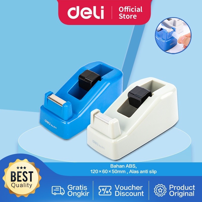 

Deli Tape Dispenser mudah memotong non-slip mudah digunakan dengan satu tangan E811