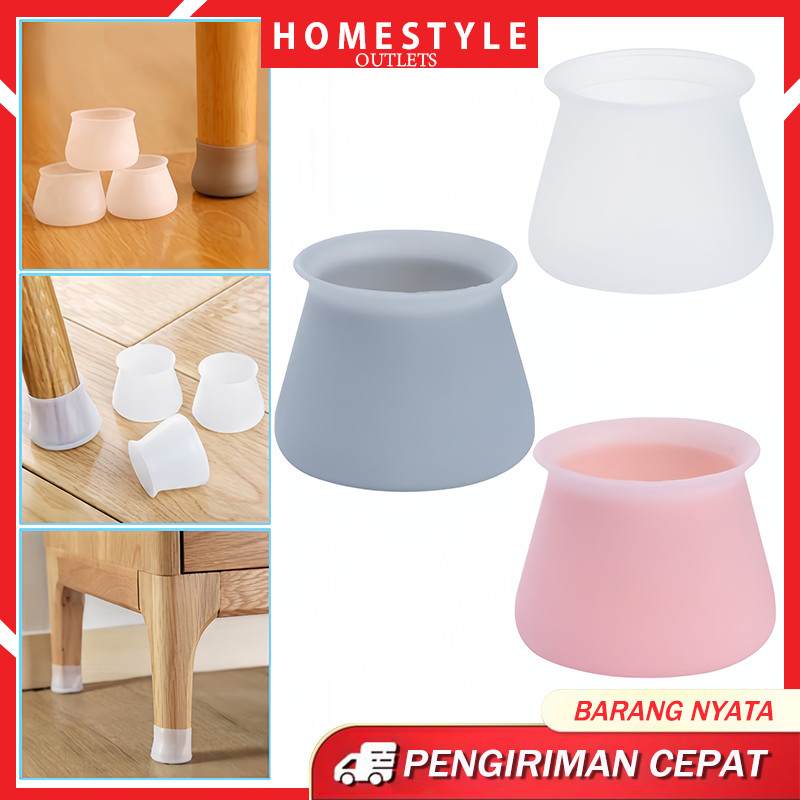 Penutup Kaki Meja Silikon / Alas Kaki Meja Kursi / Furniture Silikon Cover Pelindung / Alas Kaki Mej