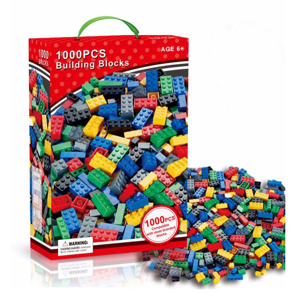 Mainan Edukasi Anak Blok Susun Isi 1000 Pcs - DIY Building Block / Mainan Edukatif Puzzle Balok Susu
