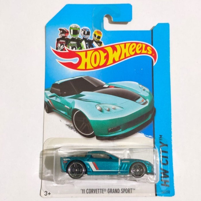 HW Hot Wheels 11 Corvette Grand Sport hijau -DD24