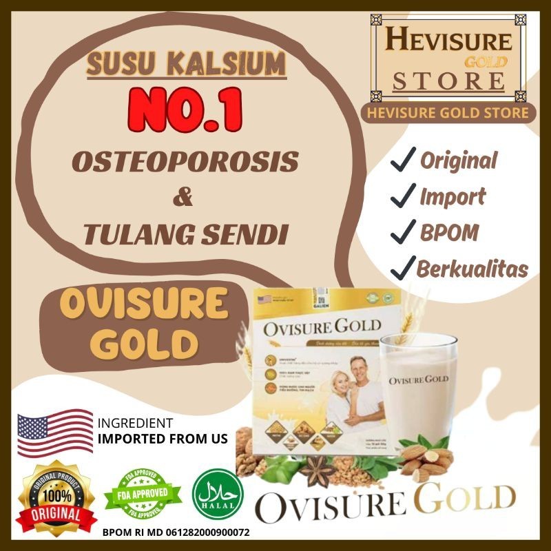 

OVISURE GOLD SUSU VITAMIN TULANG DAN SENDI NYERI OTOT ASTEOPOROSIS OSTEOARTHRITIS