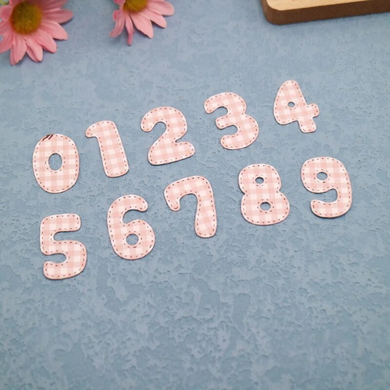 

2024 New Cutting Dies Number Craft Die Cut Frame Metal DIY Educational Scrapbook Blade Punch Stencils Embossing