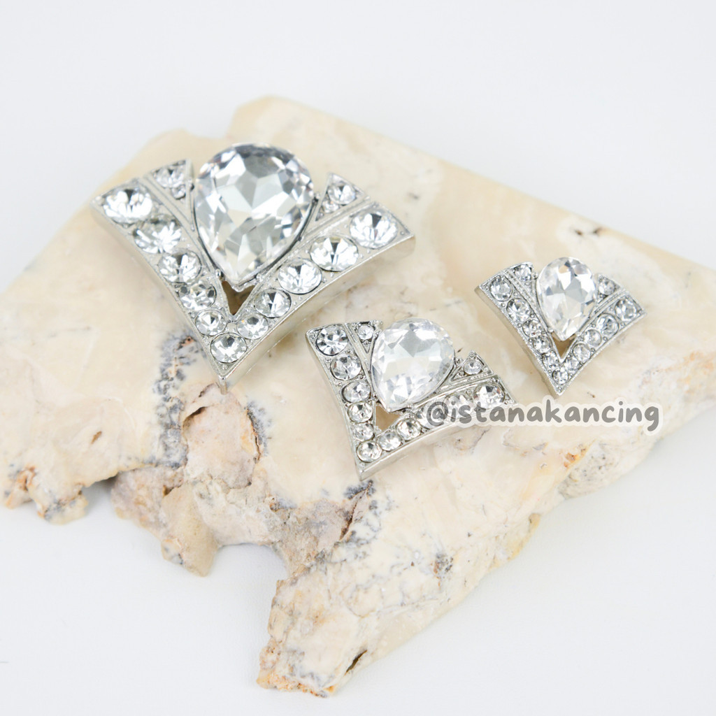 Kancing Permata Molly Button Crystal Premium Molly Rhinestone Button  | Istana Kancing
