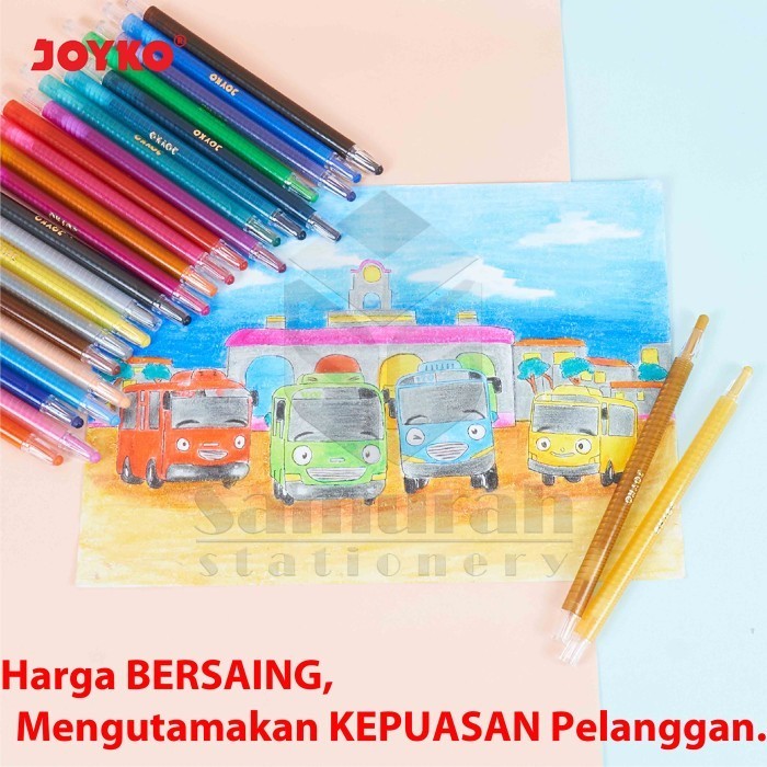 

Crayon Joyko TWCR-24s / Twist Oil Pastel 24s / Krayon Putar 24 Warna