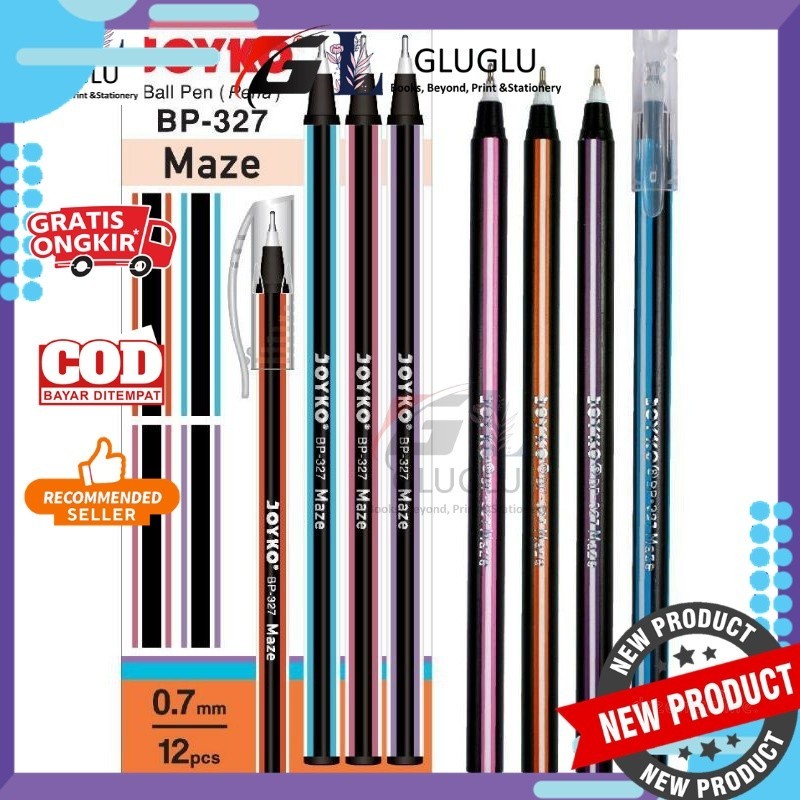 

Pulpen Joyko Maze 0.7mm BP-327 Grosir (1 Lusin)