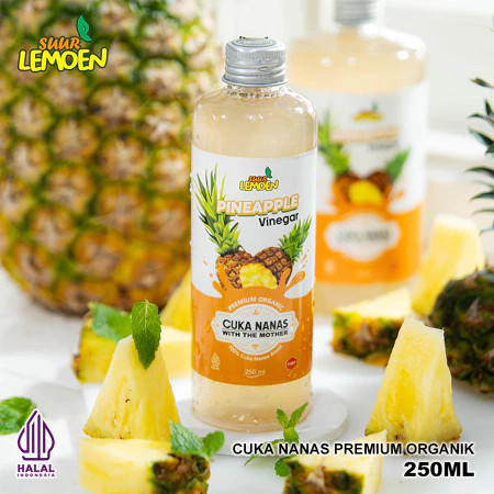 

Cuka Nanas Suur Lemoen - Cuka Nanas Organik Tanpa Campuran - Pineapple Cider Vinegar 250ml ori