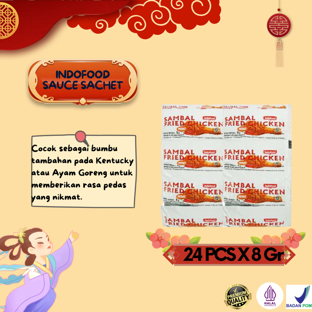 

Indofood Saus Sambal Fried Chiken [24 pcs x 8g]