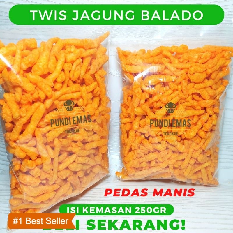 Twist Twist Jagung Balado - 250 GR Pedas Manis Twis Twis Cheetos