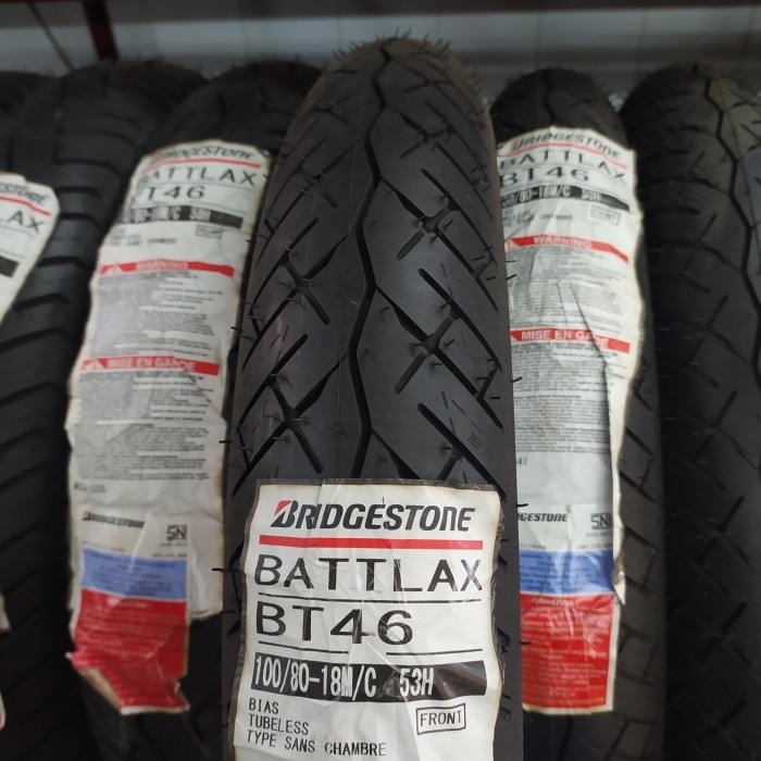 BAN LUAR SEPEDA MOTOR BATTLAX BT46 R UKURAN 110/80-18 RING 18 TUBELESS BAN DEPAN BELAKANG | NINJA | 