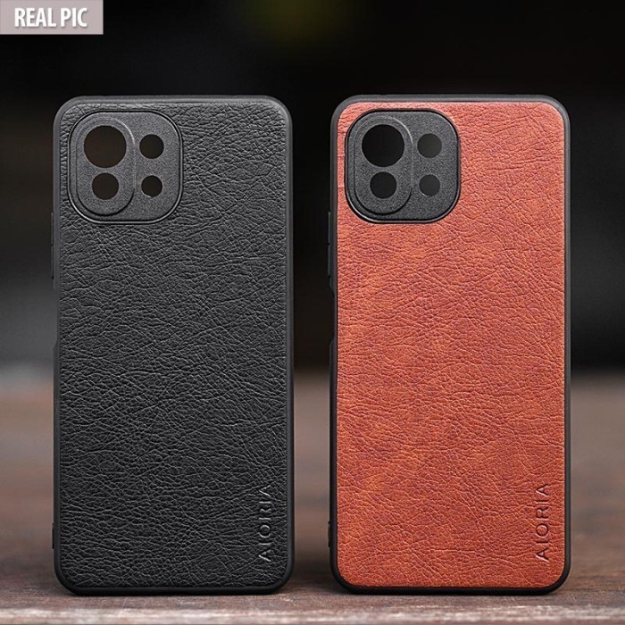 Casing Xiaomi Redmi Note 13 Pro 4G 5G Plus K60 Poco X6 F5 M6 AIORIA Leather Hybrid Soft Case ORI