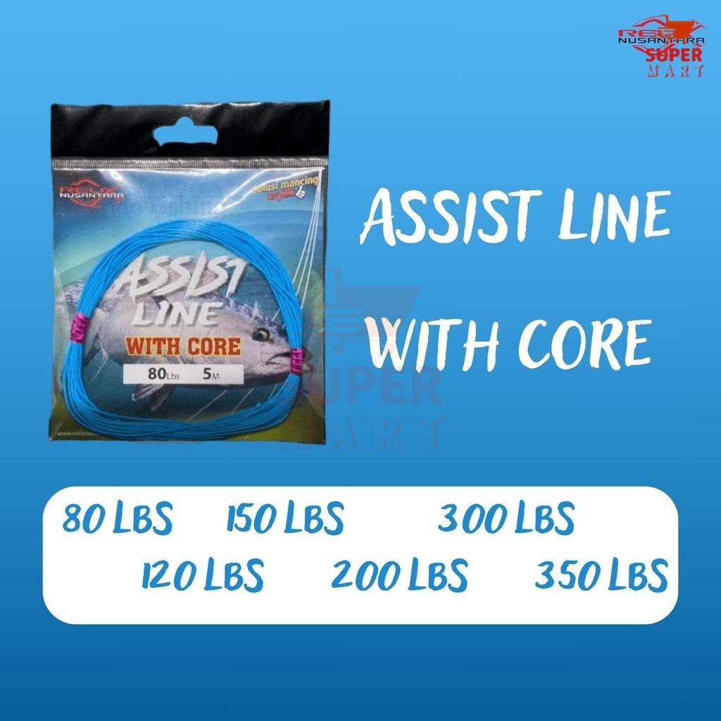 Supermart Surabaya Assist Line With Core Relix Nusantara Senar Pancing Laut penyambung Umpan dan PE 