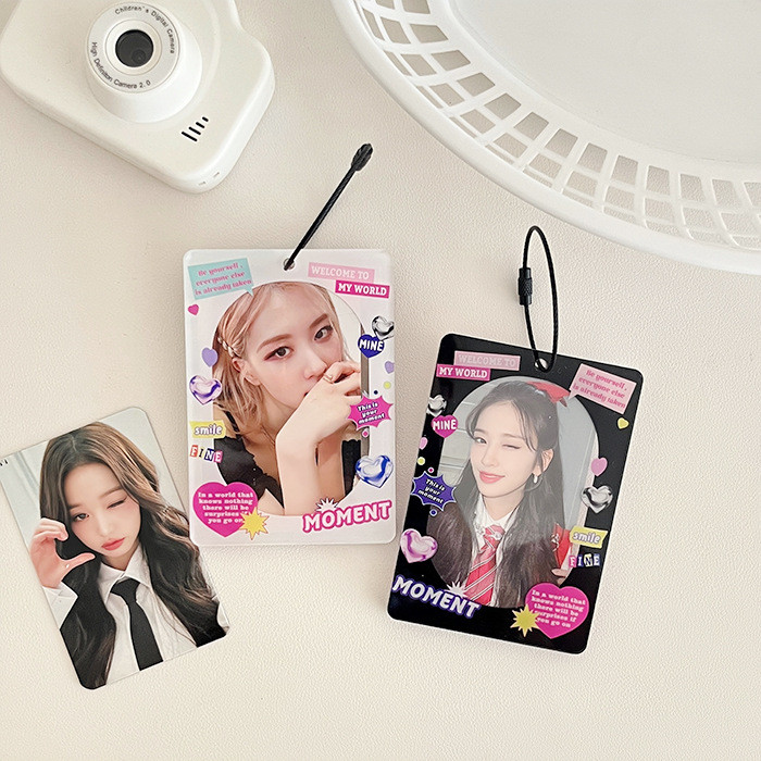 

YOU-Photocard Holder 2 sisi 2 side kpop Transparent Clear Acrylic Id Card Acrylic Frame Bingkai foto