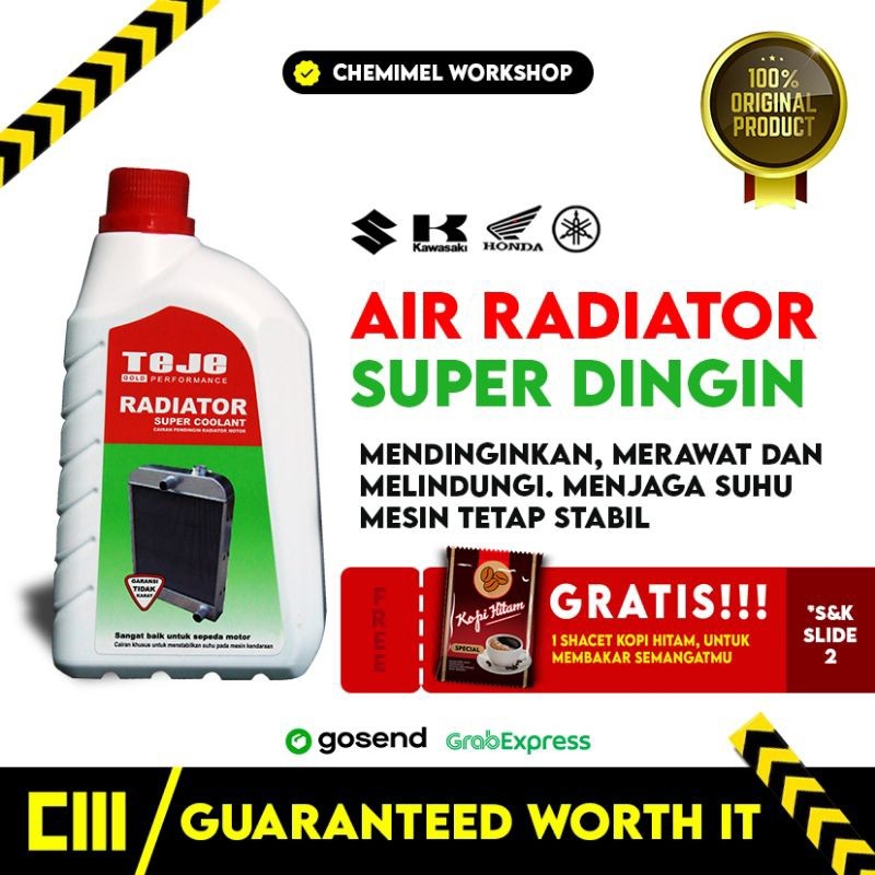 Air Radiator - Cairan Radiator Motor - Cairan Pendingin Radiator Motor Super Coolant - Coolant