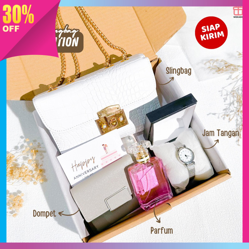 

Kado Cantik Unik Hampers Valentine Keren Lebaran / - Hampers Tas Cewe | Kado Sling Bag Cewe | Hadiah Ulang Tahun Wanita | Gift Graduation Anniversary [ANNE]