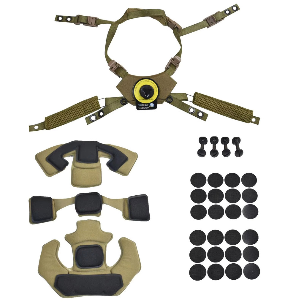 BOOIU Tactical Helmet Hanging System Wendy Suspension Lanyard Chin Strap Airsoft Helmet Accessories 