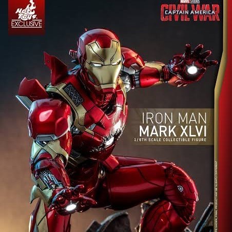 Hot Toys IRON MAN MARK 46 VERSION 2.0 CAPTAIN AMERICA CIVIL WAR ( MMS608 D42) DIECAST / Hottoys IRON