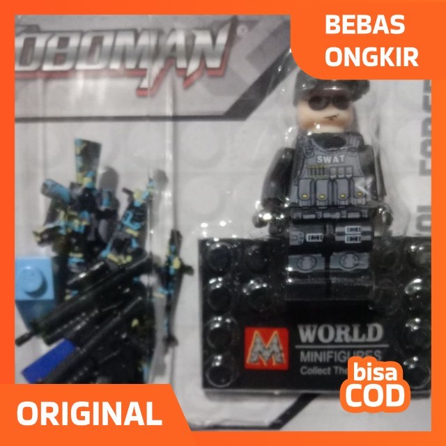 4 pc lego polisi mini police miniatur figure
