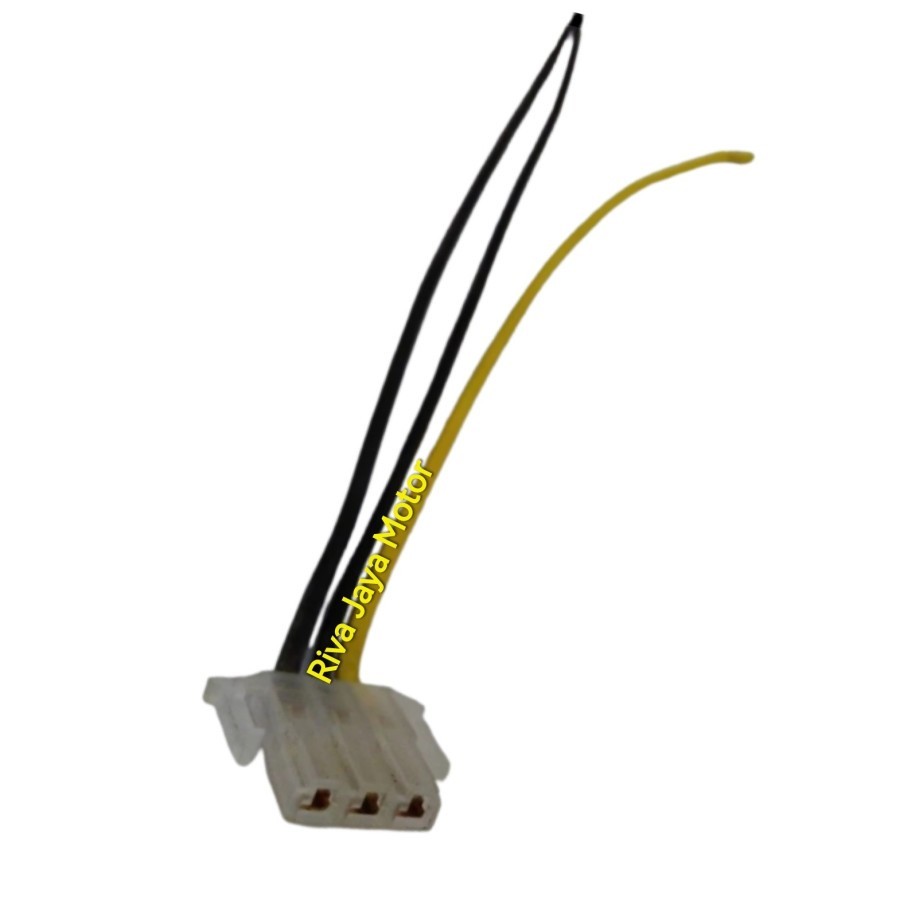Soket Fitting 3 Kabel Tombol Saklar Lampu Sen Dim Klakson Motor Karisma Beat