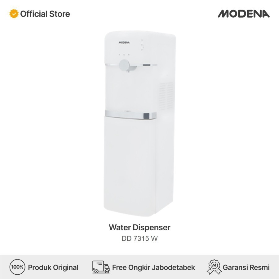 MODENA Water Dispenser DD 7315 W Galon Bawah Stainless Steel DD7315 DD7315W