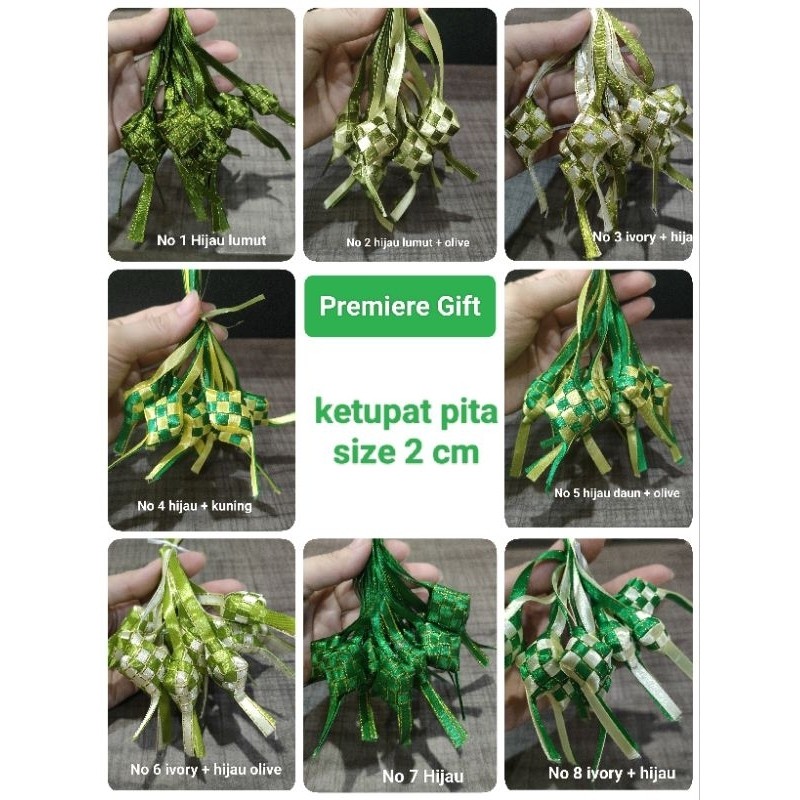 

(12 pcs) ketupat pita ukuran 2 cm