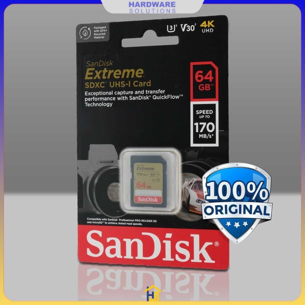 SanDisk Extreme SDXC UHS-I Card V30 U3 Class - SDSDXV