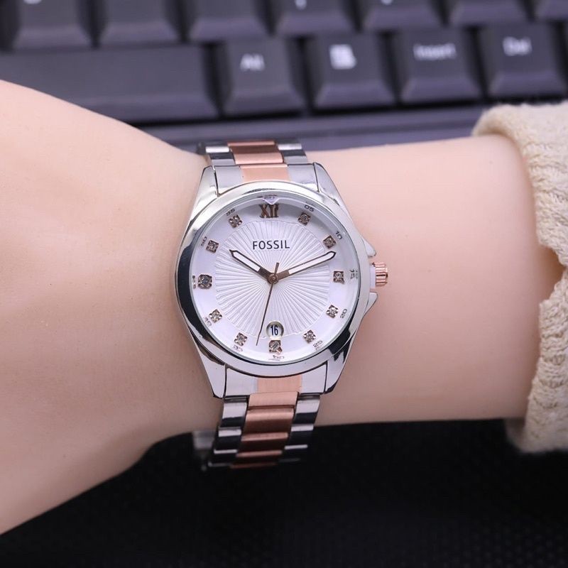 COD JAM TANGAN WANITA ANALOG KACA BELIMBING FOSS7789 FASHION TALI RANTAI JAM CEWEK JAM TANGAN WANITA