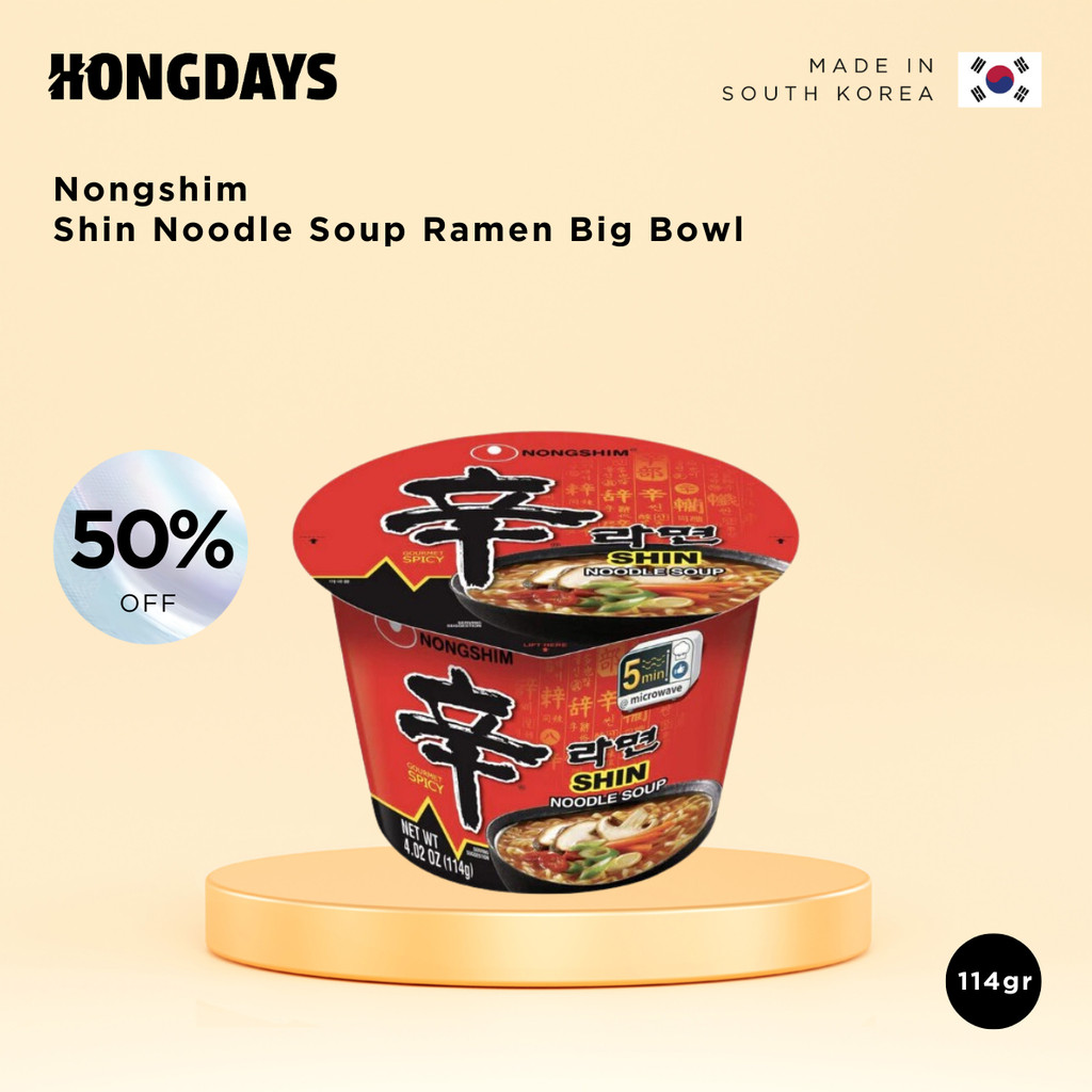 

Nongshim Big Bowl Shin Noodle Soup 114g - Mi Instan Pedas - HONGDAYS