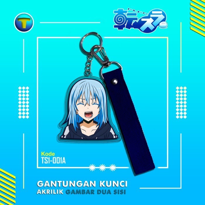 Gantungan kunci anime Tensura Rimuru Tempest Tensei Shitara Slime Datta Ken keychain ganci akrilik -