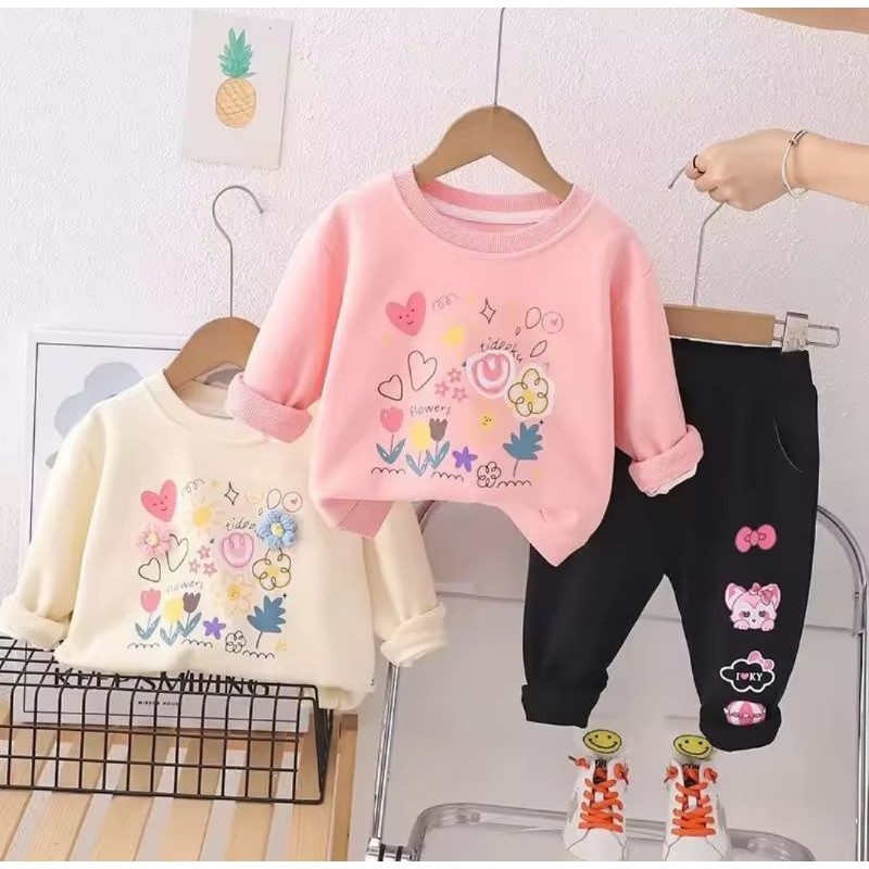 SETELAN ANAK MOTIF KARAKTER BAHAN BABYTERRY // MOTIF HEWAN GJH BAHAN BABYTERRY TERBARU