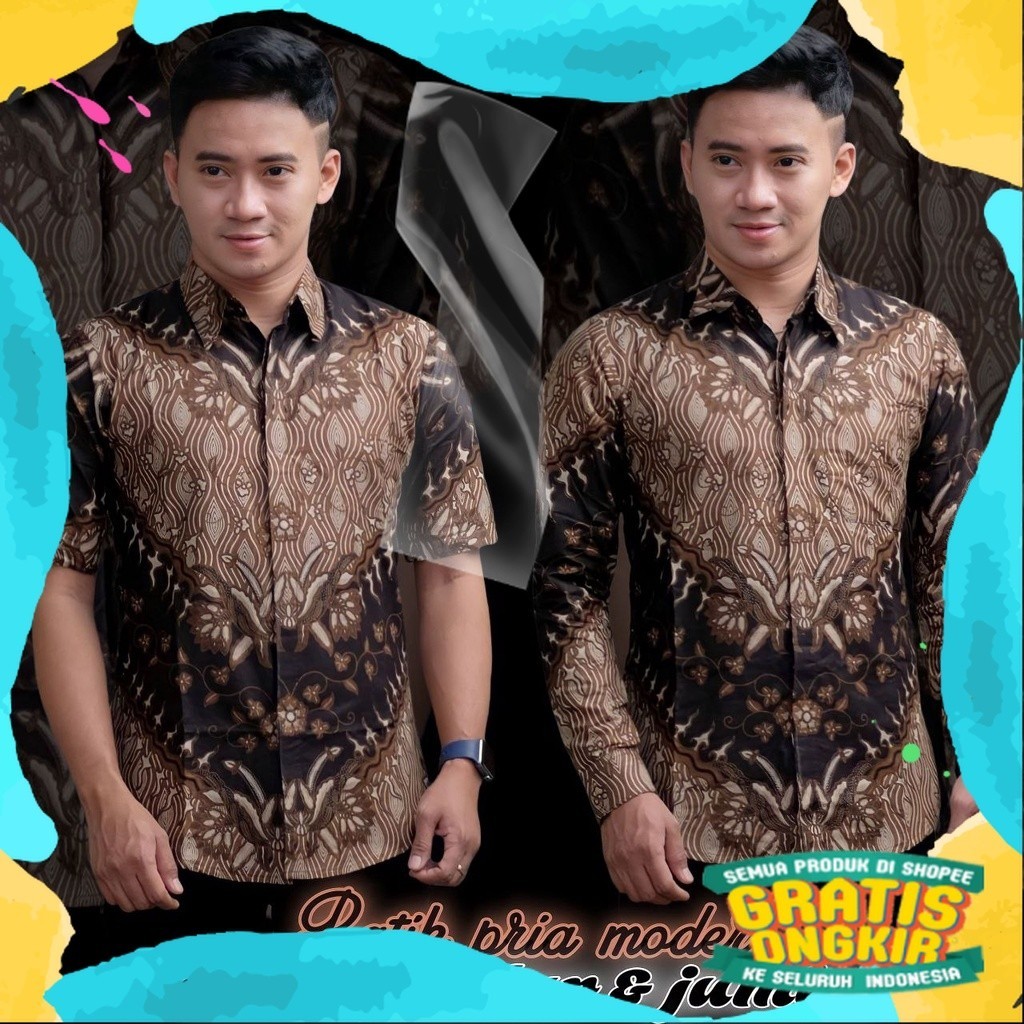 Baju Batik pria modern ori/kemeja batik pria lengan panjang/Batik pria lengan panjang/Batik pria Len