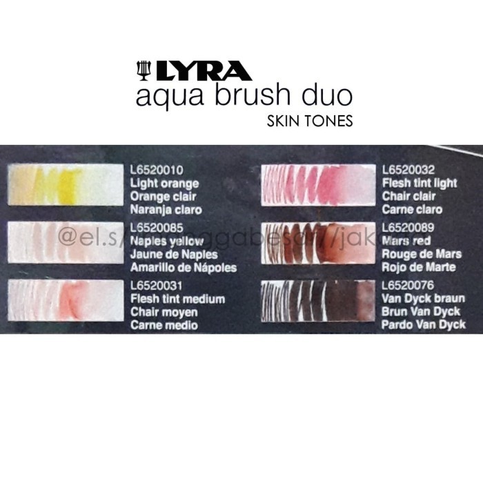 

PROMO!! -Lyra Aqua Brush Duo Skin Tone Set 6 ( Brush Pen )