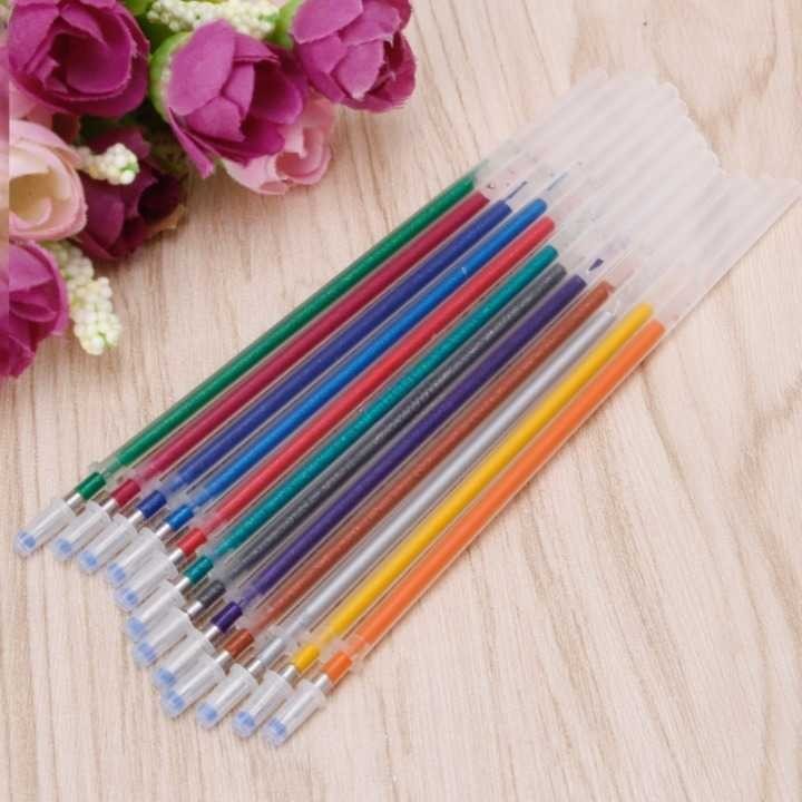 

Refill Tinta Pulpen Gel Warna 0.7mm Neon Pastel Glitter 48 PCS
