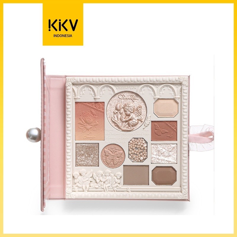 —CHEERFLOR·Angel Gallery Series Embossed Makeup Tray CFR973·1box /Palette /Eyeshadow /Blush / Highli