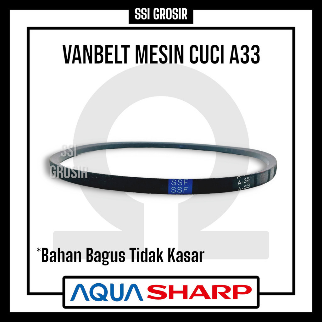 Vanbelt Mesin Cuci A33/Vbelt Mesin Cuci A 820 E untuk merk Aqua, Sharp