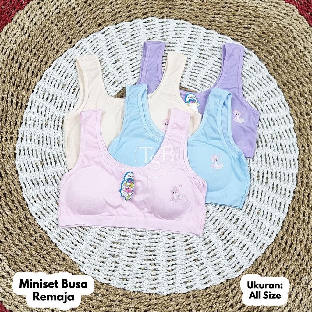 3 & 6 Pcs Miniset Remaja Busa Miniset SD Miniset SMP Miniset Anak Miniset Busa Miniset BH/BRA