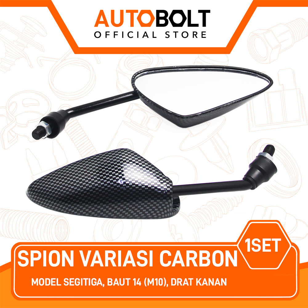 Spion Variasi Carbon Drat Honda Revo Absolute Scoopy Vario 110 Karbu Blade Supra X 125 F1 Spacy Beat