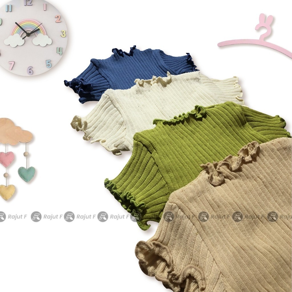 STYLISHKIDS Baju Rajut Anak Perempuan Lengan Pendak JISOO TEE korea fashion usia 1-5 tahun Rajut F