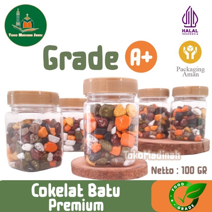 

Cokelat Coklat Batu Kerikil Turki Khas Arab 100 GR