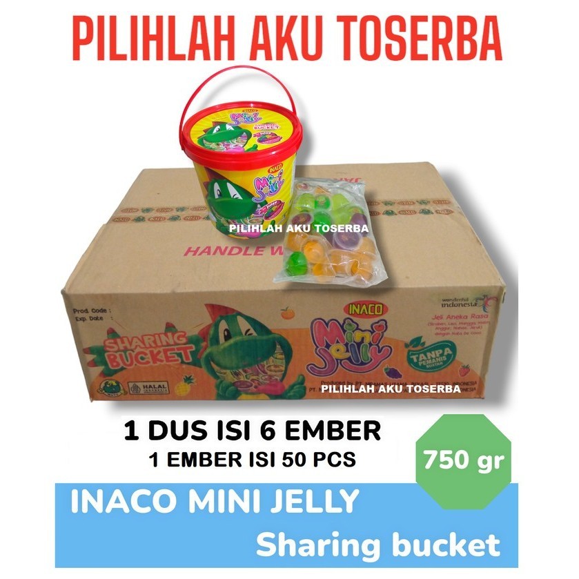 

INACO Mini Jelly isi 50 cups KEMASAN EMBER / BUCKET - ( HARGA 1 DUS )