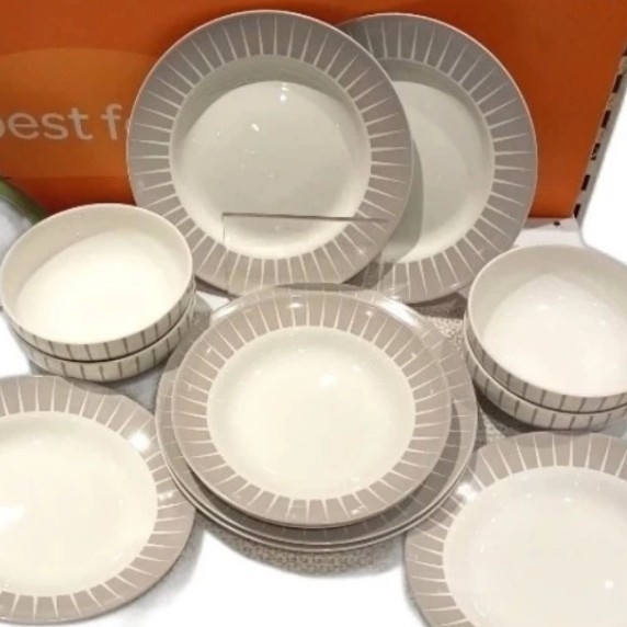 Dinner set royal heritage collection fine porcelain 12 pcs eksklusif - 02