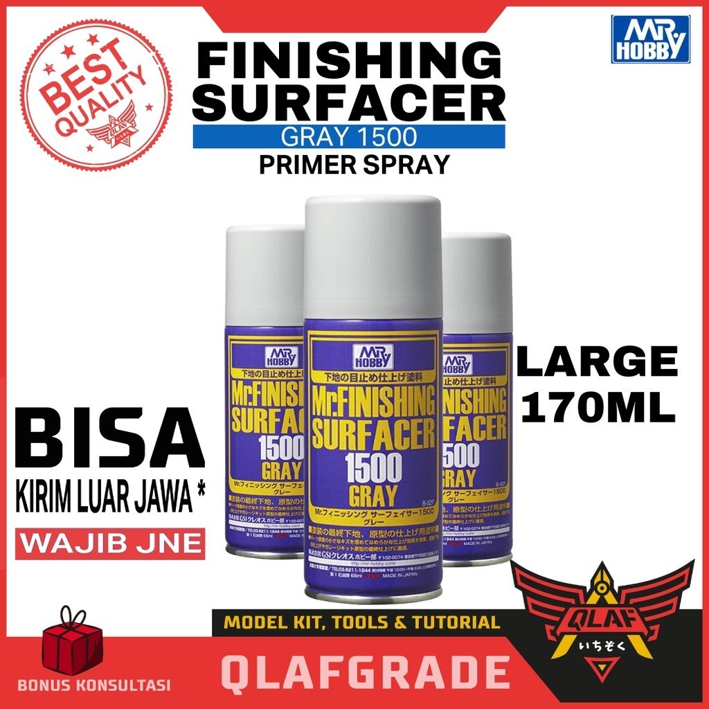 SURFACER SPRAY - MR FINISHING SURFACER 1500 GRAY - PRIMER