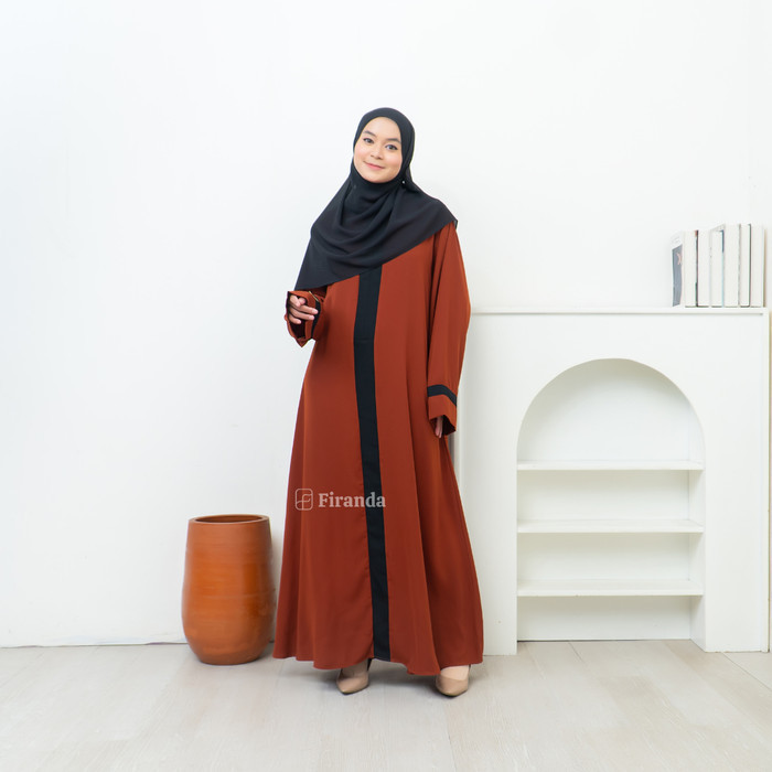 Firanda Abaya Arumi - Abaya Basic Polos - Gamis Dress Syar'i - Grey, S